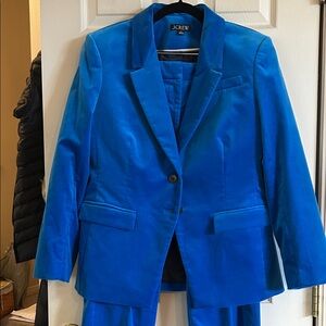 J. Crew Electric Blue Suit Jacket & Matching Pants